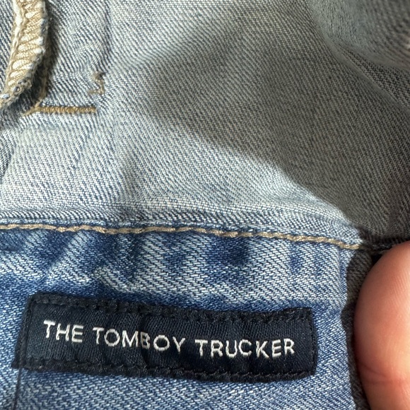 Lucky Brand ‘Tomboy Denim Trucker’ Distressed Denim Jacket in ‘Cumberland River’ - Picture 12 of 13